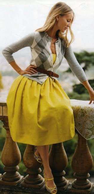 Fashion sets yellow dress for winter 2 - Η μόδα ορίζει κίτρινο φόρεμα για το χειμώνα