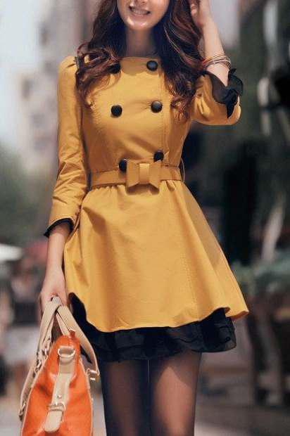 Fashion sets yellow dress for winter 3 - Η μόδα ορίζει κίτρινο φόρεμα για το χειμώνα